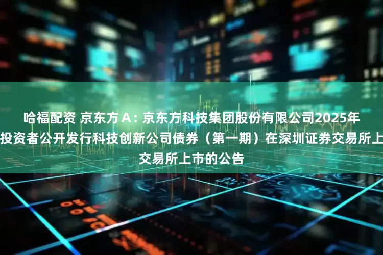 哈福配资 京东方Ａ: 京东方科技集团股份有限公司2025年面向专业投资者公开发行科技创新公司债券（第一期）在深圳证券交易所上市的公告